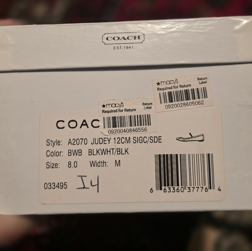 COACH - Women's Black and Gray Ballet Flats - Picture 5 of 5